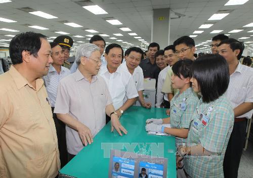 អគ្គលេខាបក្សកុម្មុយនីស្តវៀតណាមទៅបំពេញការងារនៅខេត្ត Bac Ninh